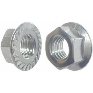 25 Qty 7/16-14 Zinc Plated Serrated Flange Hex Lock Nuts (BCP272)