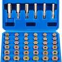 Orion Motor Tech 150pc Oil Drain Plug Repair Kit in M13 M15 M17 M20 M22 Sizes, Metric Oil Drain Pan Thread Repair Kit with Crush Washers Thread Taps Drain Plugs and Carry Case, Rethreading Tools