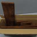 KLM Liquor Bottle Display Shelf, Coffee Syrup Rack Organizer, 2 Step Countertop Liquor Wine Rack, mini bar,Liquor Cabinet, Home Retro Bar Shelf Stand for Liquor Whiskey, Spirits, Brown