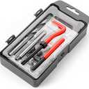 BELOMI Helicoil Thread Repair Kit, Metric and SAE Repair Tools with HSS Drill Bit and Thread Inserts, Auto Repairing Tool for Thread M10 x 1.25 mm Size, Universal Car Accessories