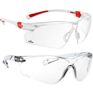 NoCry Safety Glasses with Clear Anti Fog Scratch Resistant, UV Protection & Lightweight Safety Glasses with ANSI Z87.1 Rated, Clear, Scratch Resistant
