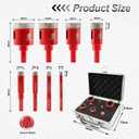 Diamond Core Drill Bits Set - FOCSTOL 8pcs (6/8/10/12/20/25/32/35mm) Diamond Hole Saw Kit with Round Shank for Porcelain Ceramic Tile Marble Granite