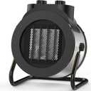 1500W Electric Space Heater with 90 Adjustable Angle, Overheat Protection, Heater for Garage, Office, Indoor Use (Blue)