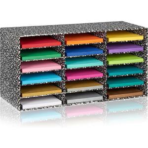 Fuutreo 1 Pc Classroom Construction Paper Storage,Black White Composition