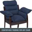 DMI Comfort Wheelchair Cushion & Pad with Side Supports, Recliner & Wheelchair Seat Cushion, Padded Back & Arm Supports, Seat Size 16" x 22", Expands to 44" Wide, Navy, 1 Count