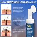 Minoxidil 5% Foam for Men Hair Growth Foam Suitable for Hair, Pack of 3