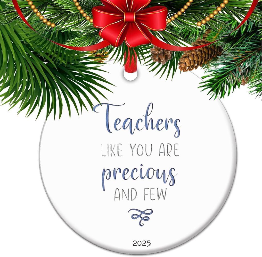 2 x Teachers Like You are Precious and Few - Teacher Appreciation Gifts, Teacher Memory Ceramic Keepsake Gift (C15)