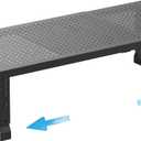 Expandable Spice Rack Kitchen Cabinet Shelf Organizer, Stackable Storage Shelves Racks, Adjustable Counter Shelving for Cabinets, Countertop, Cupboard,Pantry and More(1Pack/Black/Medium)