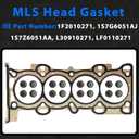 MLS Head Gasket Set W/Head Bolt Fit for Mazda 3 6 5 Ford Focus DURATEC 2.0L 2.3L L4 DOHC 2003-2011 HS26250PT-4 CS26250