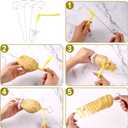 Manual Tornado Potato Spiral Cutter, Vegetable Spiralizer Crinkle Slicer Twisted Knife Kitchen Tool Perfect for Cucumbers Radishes and Spiral Vegetables