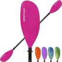 Kayak Paddles with Alloy Shaft and PP Blade, Floating Kayaking Oars, Size: 210-230 cm/82-90"