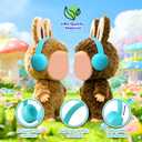 2 x Olyre Mini Doll Headphones 17cm 1/6 BJDs, Doll Accessory, Blue(No Doll) | Miniature headset for trendy toy dolls; Decorative headwear; 17cm 6.69" Dolls & 1/6 BJDs
