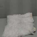 White Furry Pillow Covers, Fuzzy Fluffy Plush Shaggy Faux Fur Pillow Cases for Bedroom décor, Soft White Pillow Covers 25"x16", Decorative Set of 2