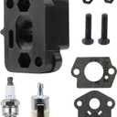 13001744331 Intake Manifold Insulator Block with Screw and Nut Compatile with Echo SRM225 SRM225i GT225 GT225i Models Maintain Kit w Spark Plug Fuel Filter Gaskets