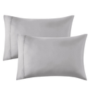 Bedsure King Size Pillow Cases Set of 2 - Silver Grey Brushed Microfiber Pillow Covers 2 Pack,Super Soft Pillow Case Cover with Envelop Closure, 20x36 Inches