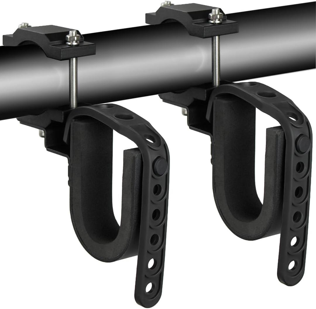 Belinous UTV Gun Holder, UTV Gun Rack Bow Rack Shovel Mount Fits for 1.75- 2 Roll Bars Compatible with Polaris RZR Ranger Can-Am Kawasaki Snowmobile Golf Cart (Large, Black)