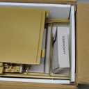 5 Tier Foldable Storage Shelves, Expandable Folding Shelving Units with Wheels, Changeable into 2 Shelf Units, Collapsible Adjustable Storage Rack Metal Shelves for Storage, Pantry, Garage, Gold