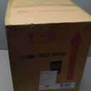 Benjara Kemo Outdoor End Table, Round 14 Inch, Cutout Design, Yellow Frame