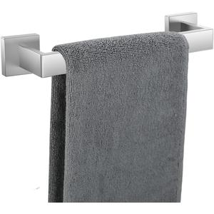 Towel Bar for Bathroom 12 Inch Brushed Nickel Towel Holder 12/16/20/24/28/32/36 Inch Stainless Steel SUS304 Rustproof Towel Rack Modern Square Towel Rod for Bathroom Wall (1, Brushed Nickel, 12 Inch)