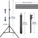 Backdrop Stand 10x7 FT, Adjustable Photography Background Stand for Parties, Photo Video Studio, Portable Photo Booth Kit with Carrying Bag, 6 Backdrop Clamps & 2 Stand Bags