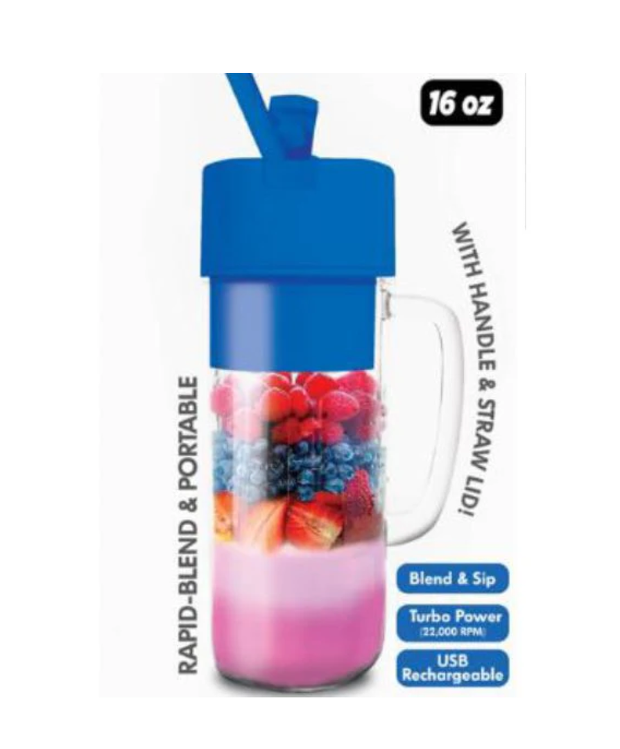 Hy-Impact Better Blender - Personal with handle and straw - 16oz. USB Rechargeable