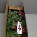 MARTINE MALL 3FT Small Christmas Tree with Light, Artificial Mini Christmas Tree with Hanging Ornaments Cute Tabletop Xmas Trees for Home Small Space Holiday Decor (Green and Red)