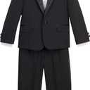 Nautica Boys' 4-piece Tuxedo Set with Dress Shirt, Bow Tie, Jacket, and Pants (Black) Size 5