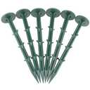 50 Pack 6 Inch Plastic Garden Lawn Stakes, Landscape Anchors Rustproof Spikes for Ground Lawn Edging, Weed Fabric, Tarp, Christmas Yard Decor, Camping Tent (50)