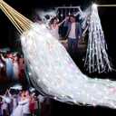 Simgoing 24 Pcs Lighted Wedding Wands LED Tinsel Wands Light up Streamers Sparklers for Wedding Send Off and Exits Birthday Party Props Favors(White Tinsel)