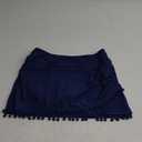 Women's High Waisted Bikini Bottoms Ruched Swimsuit Tulip Hem Swim Skirt L
