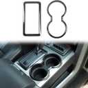 Voodonala for 2009-2014 Ford F150 ABS Carbon Fiber Cup Holder Cover Gear Trim, 1 pc