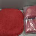 Wine Red Foam Seat Cushions Kitchen Chairs Pads for Dining Chairs Non Slip Patio Seat Cushions Set of 4 Washable U Shaped Soft Thick Large Metal Wooden Chair Cushions,17" x 15"