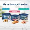 Blue Buffalo Tastefuls Natural Pate Wet Cat Food Variety Pack, Salmon, Chicken, Ocean Fish & Tuna Entres 3-oz Cans (12 Count - 4 of Each Flavor)