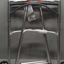 Drive Medical Two-Button Folding Walker w/ Wheels - Lightweight Rolling Mobility Support - Desk Arms - Adjustable Height - Dual Push-Button Operation - 5 Inch Front Wheels - Durable Aluminum - Silver