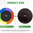 40-Inch Tree Swing Replacement Fabric with Protective CoverSaucer Swing Replacement CoverRound Saucer Swing Seat Cover, Oxford FabricColorful