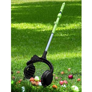 Nut Gatherer for Walnuts with 1.8-Gallon Capacity, No-Bend Emptying DesignAcorn Picker Upper Roller Suitable for 1.2"-3.6" Walnuts, Chestnuts, Fallen Apples & Tennis Balls(No Small Acorns) (Green)