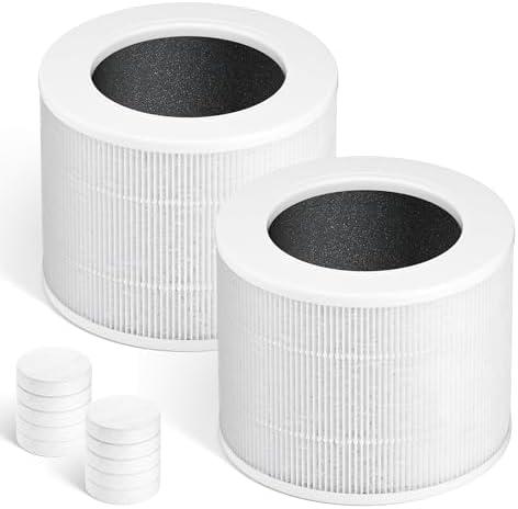 Core Mini Replacement Filter Compatible with LEVOIT Core mini-P Air Purifier, 3-in-1 Pre, H13 True HEPA, Activated Carbon Filtration System,Core Mini-RF,2 Filter & 10 Fragrance Sponge，By Improvedhand