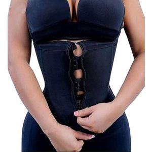 YIANNA Latex Waist Trainer for Women Tummy Control Zipper Underbust Waist Cincher Corset Hourglass Body Shaper Sport Girdle (Black, S)