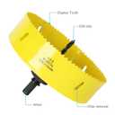 6-3/8 Inch Hole Saw with Heavy Duty Arbor, 6 3/8Recessed Lighting Hole Saw with 1-1/2 Inch Cutting Depth, Bi-Metal Hole Cutter for Smoothly Cutting Ceiling Tile Drywall Plywood Plaster Metal Plastic