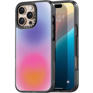 Compatible for iPhone 16 Pro Max Case Cute - Durable Shockproof 6.6 ft Drop Impact Phone Case - Black Funny Fade Out Design for iPhone 16 Pro Max 6.9"