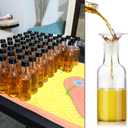 120 Pack 2 oz Mini Liquor Bottles, Plastic Spirit Bottles with Lables, Airtight Shot Bottle with Caps, Miniature Alcohol Bottle for Cocktail,Party Favors,Weddings