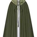Scarlet Darkness Renaissance Costume Women Medieval Corset Dress Puff Sleeve Fairy Dress Olive Green Size 6