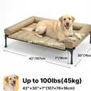 Veehoo Outdoor Elevated Dog Bed with Waterproof Bolster Cushion, Cooling
