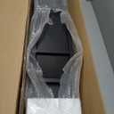 55.1in Modern LED Wine Rack Wall Mounted, 3-Tier Floating Bar Shelves with Wine Glass Rack, Large Hanging Liquor Shelf Wall Mounted, for Home Bar Dining Room Cafe Decorative (Black, 55.1in/140cm)