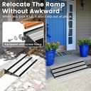 6" Rise Door Threshold Ramp with Updated Fixable Screws, Stable Portable Wheelchair Ramp for Home Steps, Aluminum Door Entry Ramps for Scooters, Power Chairs, Walkers, 800LBS Load Capacity