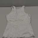 SUUKSESS Women Padded Cotton Ribbed Tank Tops 2025 High Neck Racerback Basic Tops (Large, Light Grey)