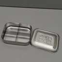 Stainless Steel Bento Box Lunch and Snack Container for Kids and Adults, 4 Sections