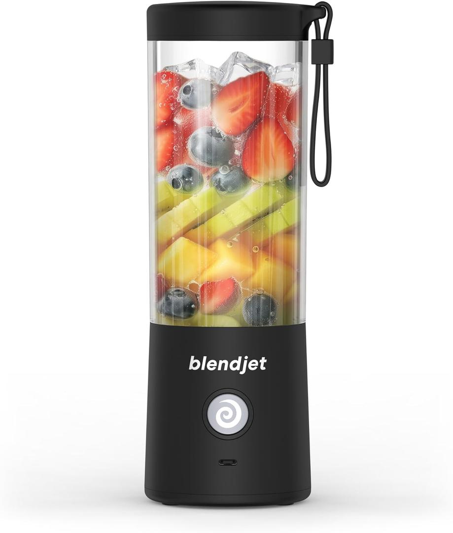 BlendJet 2 Portable Blender  Small Cordless Blender for Smoothies & Shakes, Mini USB-C Rechargeable, Self-Cleaning, Quiet Travel Blender with Stainless Steel Blades