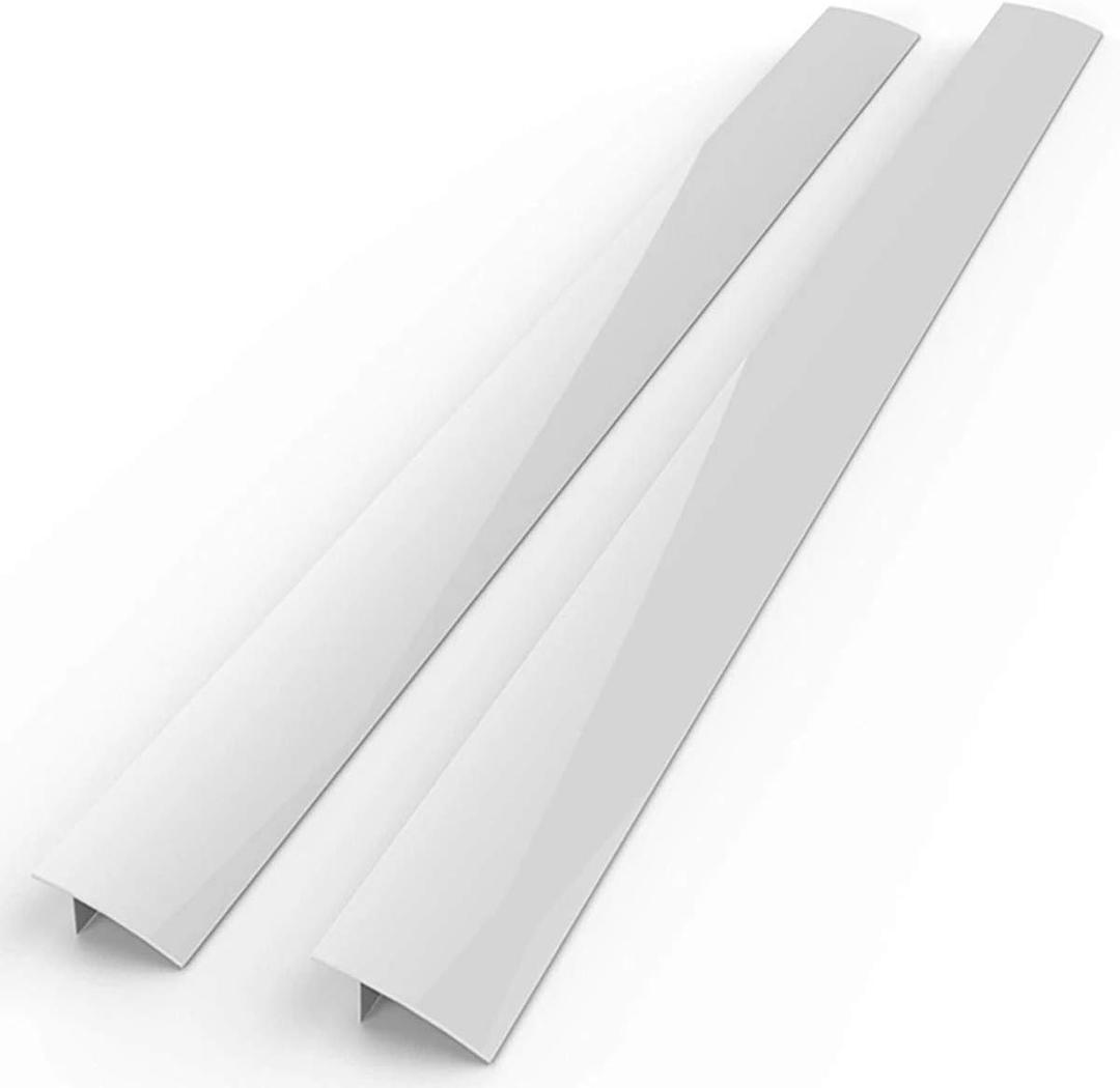 Silicone Stove gap covers, Oven Gap Fillers Seals Gaps Between Stove and Countertop, Easy to Install, Heat Resistant, 2 Pack (White, 21 inches) (21'' White)