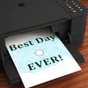 Blank White Adhesive Grad Hat Topper Sticker - Easy to use Graduation Cap Decorations - Printable with Inkjet or Laser Printers - Classroom Size (25 Pack)